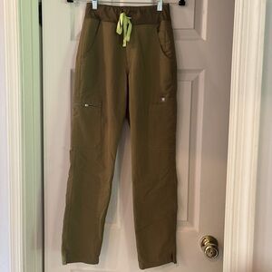 FIGS Olive Cargo Scrub Pants